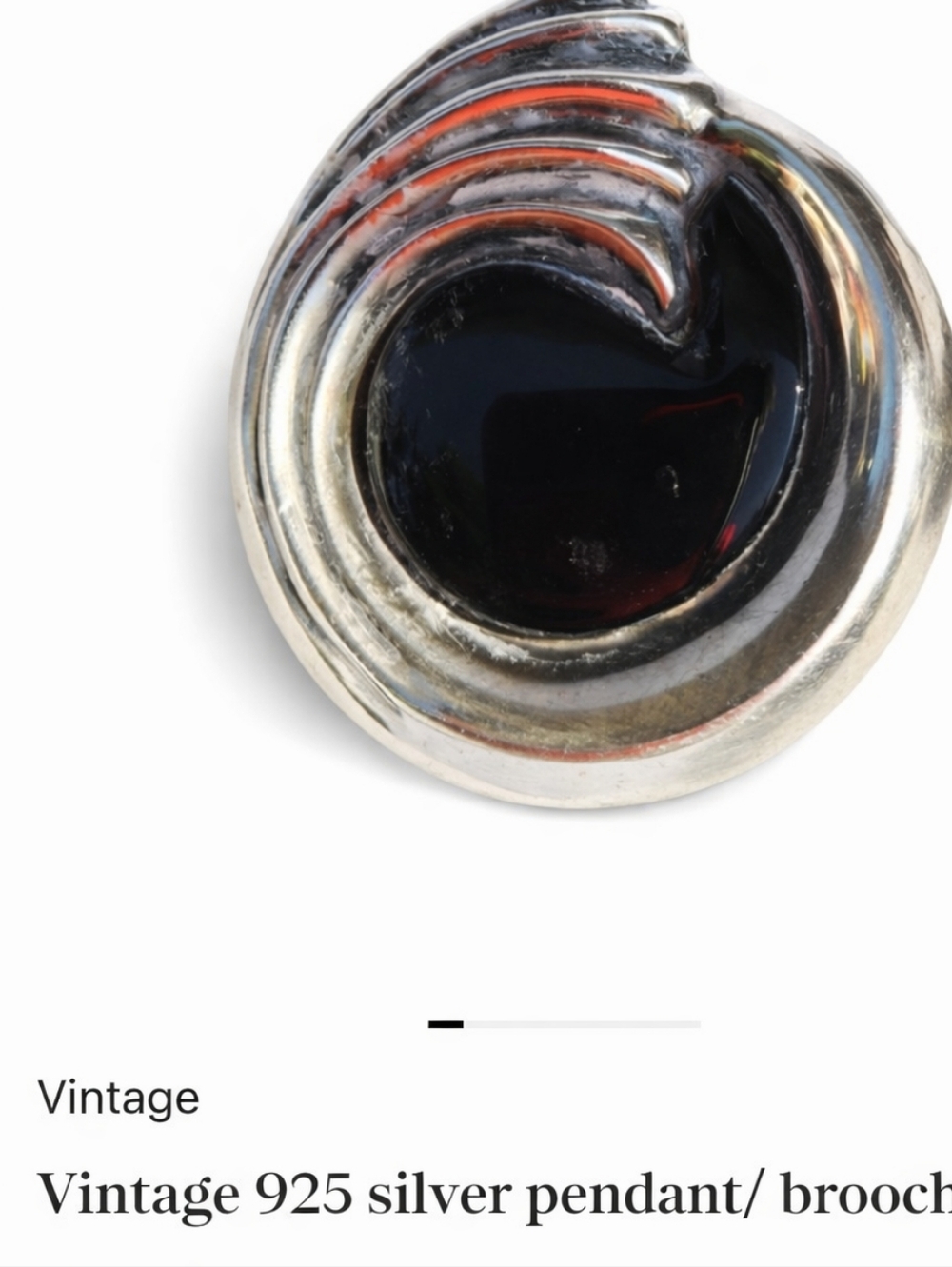 Vintage 925 silver pendant/‎ brooch